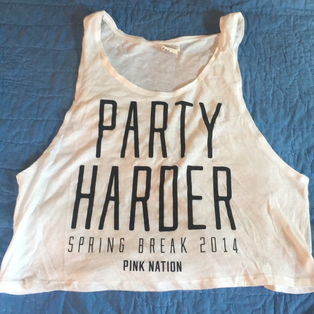PINK large spring break tank top